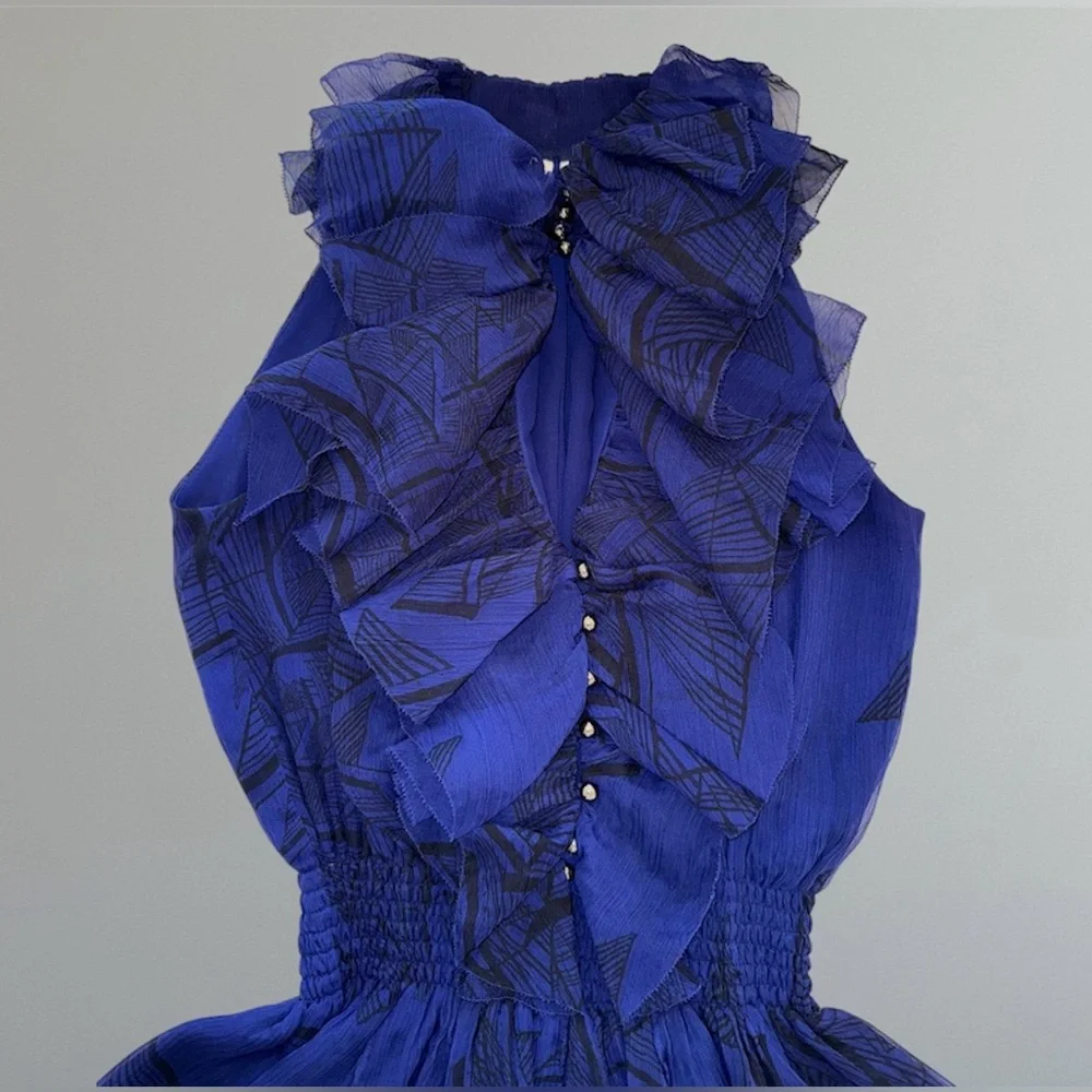 🛍️SALE🛍️ Robbi & Nikki Ruffled & Buttoned Front | Sleeveless Tank Top Blouse - Picture 5 of 7